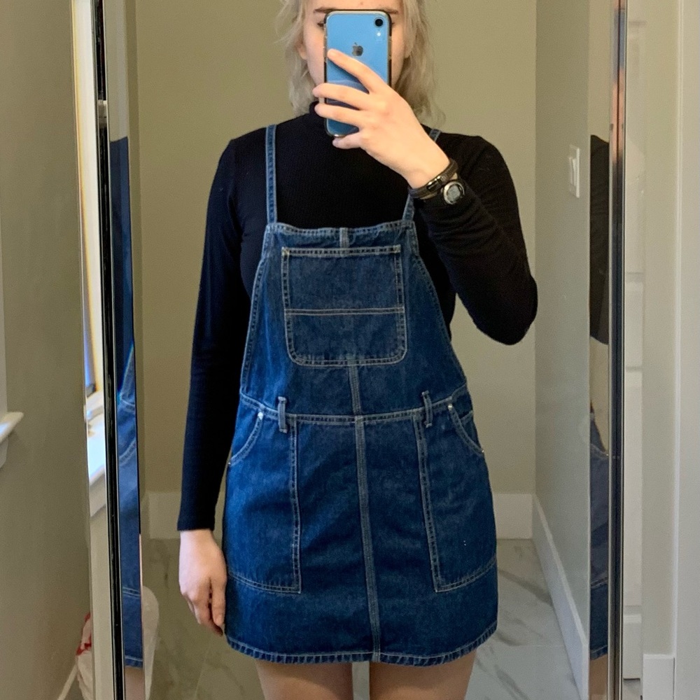 Forever 21 Los Angeles Overall Denim Dress, Large